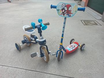 triciclo e monopattino 