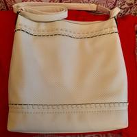 Borsa Tracolla bianca regolabile.