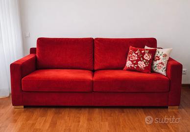 Divano Letto CORTEMAGGIORE (Poltronesofà) Rosso
