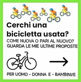 Biciclette per uomo donna e bambino 