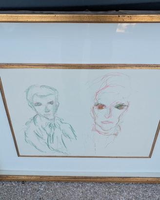  disegno a tecnica mista su carta Ernesto Treccani