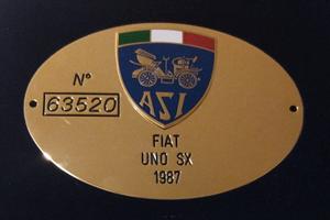 FIAT UNO 1.3 SX - ASI TARGA ORO - TARGA TO