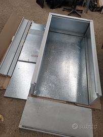 scaffale ferro ripiani ante a soffietto