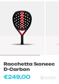 Racchetta da padel Ikoneec D-CARBON. Nuova