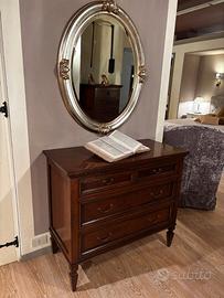 Comoncino 4 cassetti in massello di noce, Nuovo