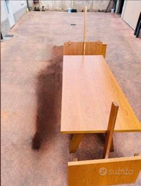 tavolo in legno massiccio per taverna,