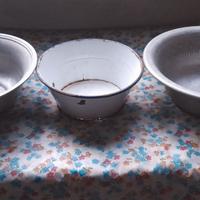 catini lamiera smaltata vintage