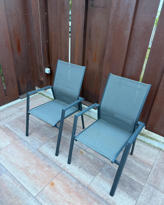 6x SEDIE PER GIARDINO