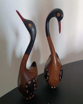 Uccelli in legno Africani 