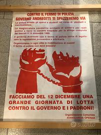 Manifesti lotta continua avanguardia operaia pci