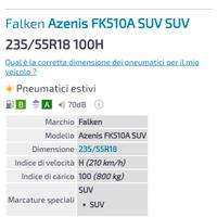 Gomme FALKEN 235/55 R18 100H