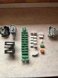 50 connettori per elettronica + 2 Harting + 2 Ilme