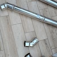 Tubi in acciaio, guarnizioni, per stufa pellet 