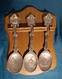 Set Cucchiai Decorativi Vintage 1983-1985 in Peltr