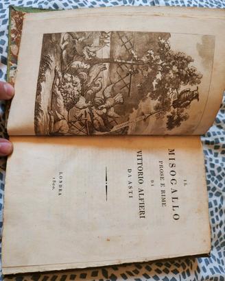 alfieri il misogallo 1800 libro antico 