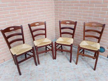 4 sedie in legno
