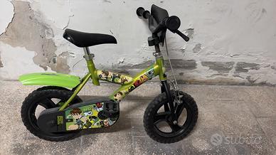 Bici bimbo Ben 10 – Misura 12" con rotelle incluse