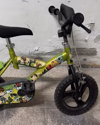 Bici bimbo Ben 10 – Misura 12" con rotelle incluse