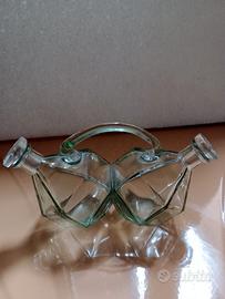 Coppia di Ampolle Vintage per "Olio" e "Aceto" 