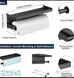 Portasciugamani di carta da parete per cucina - Arredamento e Casalinghi In  vendita a Alessandria