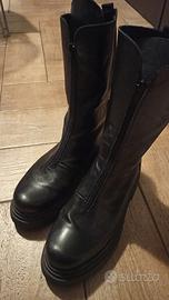 Stivali in pelle neri 