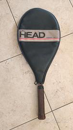 Racchetta da tennis Head anni 80-90 con fodero