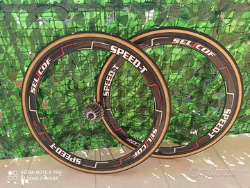 SELCOF SPEED-T COPPIA RUOTE CARBONIO 50MM TUBOLARI