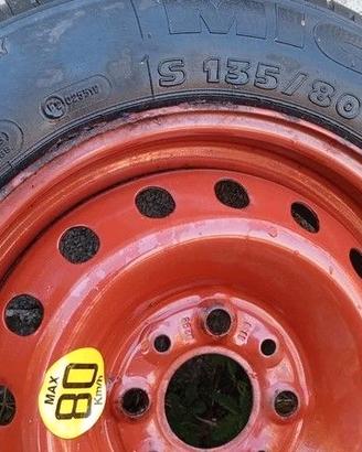 Ruotino ruota MICHELIN  135 80 R13 panda punto 600