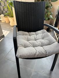 2 sedie da giardino/balcone/ terrazza