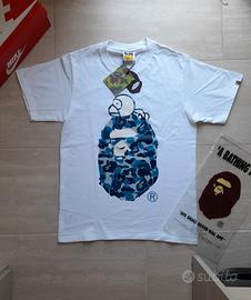 T-Shirt BAPE "Big Head" Blue Camo & Baby Milo 