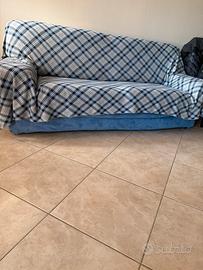 Divano 2 posti alcantara blu