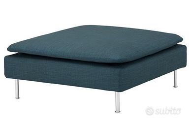 Pouf poggiapiedi Ikea blu verde