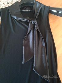 nuovo vestito donna nero con fiocco 