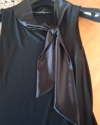 nuovo vestito donna nero con fiocco 