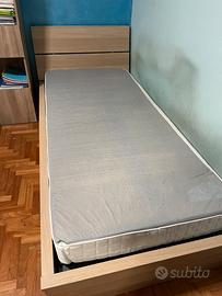 Letto singolo IKEA contenitore con testiera