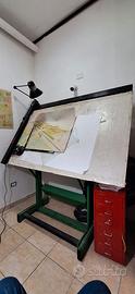 TAVOLO DA DISEGNO E TECNIGRAFO ZUCOR storico