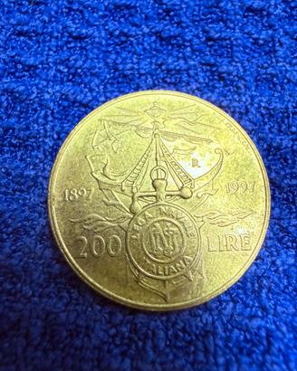 Moneta da 200 lire del 1997 della Lega Navale Ital