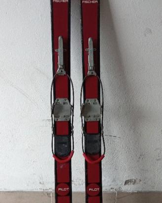 Sci fischer Legno Anni 50 con attacchi KANDAHAR