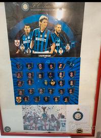 quadro con spille giocatori Inter 