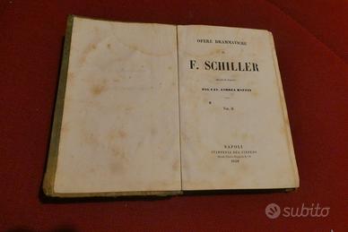 Libro anno 1850 SCHILLER: Don Carlo, Guglielmo Tel