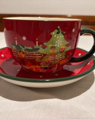 Tazza  con piattino natale