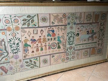 Quadro arazzo su seta bengalese