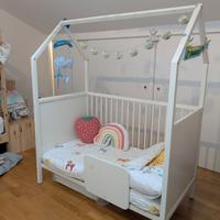 lettino stokke home con materasso e tendine