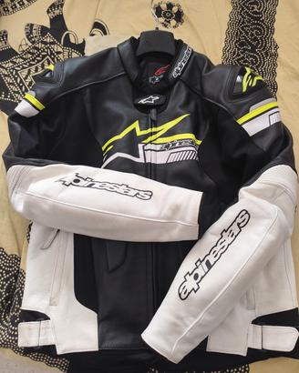 alpinestars fuji leather jacket in pelle 