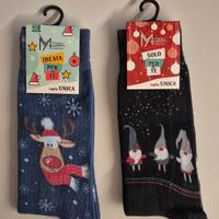 Calze natalizie nuove – gnomi e renna