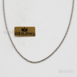 Collana in oro bianco 18 kt a cordoncino E.3010