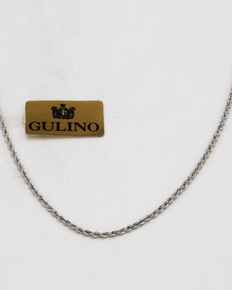 Collana in oro bianco 18 kt a cordoncino E.3010