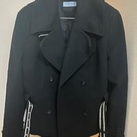 cappotto corto lana pura caban doppiopetto