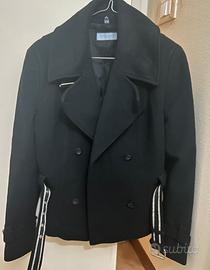 cappotto corto lana pura caban doppiopetto