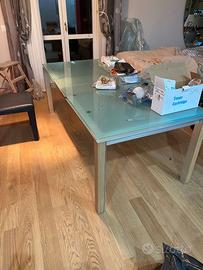 B&B Tavolo di Paolo Piva in vetro e legno